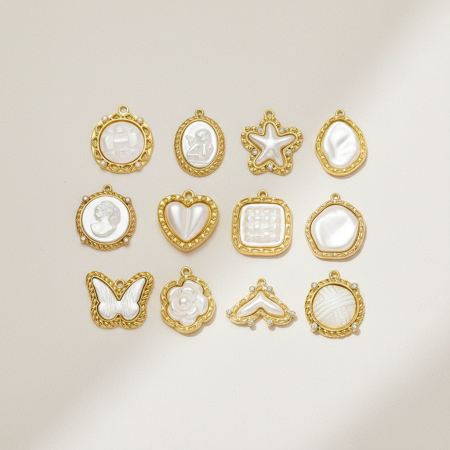 Pendentif classique en forme de cœur, en acier inoxydable étanche, couleur or, pour femme (1 pièce) 2