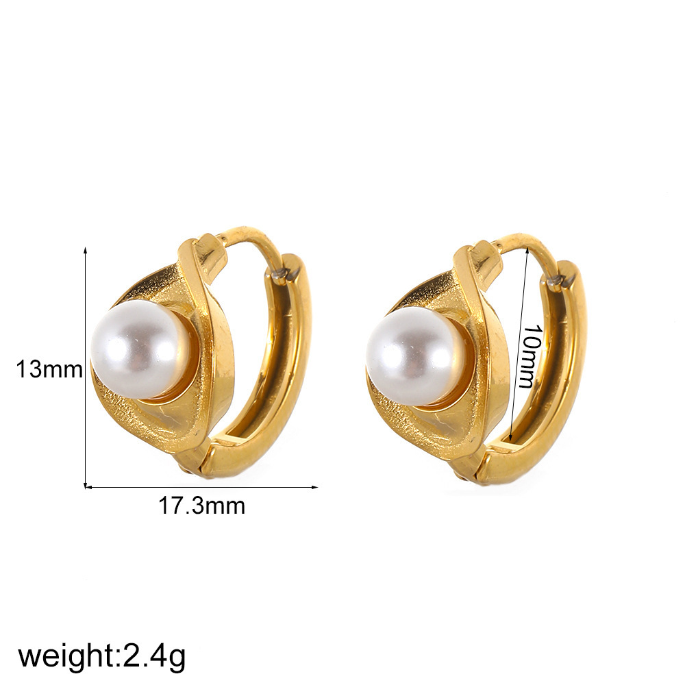 Magnifiques Boucles D'Oreilles Créoles Pour Femmes En Acier Inoxydable Étanche. Image4