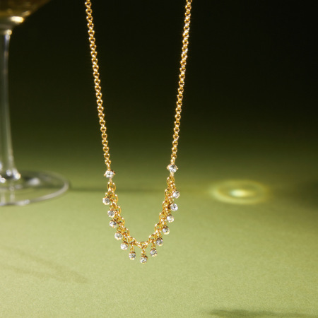Colliers pendentifs pour femmes en acier inoxydable doré brillant, imperméables et anti-ternissement, avec pendentif rond lustré