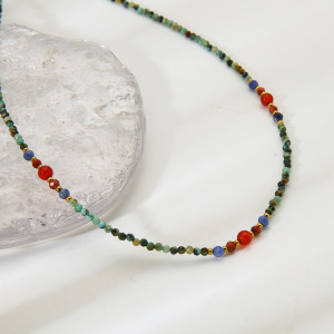 Colliers De Perles Rétro Pour Femmes, En Perles Classiques Et Pierres Naturelles Couleur Or h5 Image3