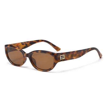 Lunettes de soleil femme Simple Series à imprimé léopard rétro
