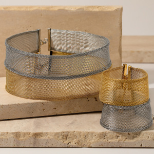 Ensembles De Colliers Pour Femmes En Acier Inoxydable Ajouré, Étanches, Couleur Or h5 Image4