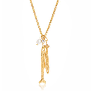 Colliers Pendentifs Pour Femmes Luster Fish En Acier Inoxydable Couleur Or, Imperméables Et Anti-Ternissement h5