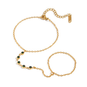 Chaîne Simple En Acier Inoxydable Étanche Couleur Or Avec Zircon Pour Femme h5 Image5