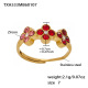 TXA533 - Bague en zircon rouge - Taille 7 Image3