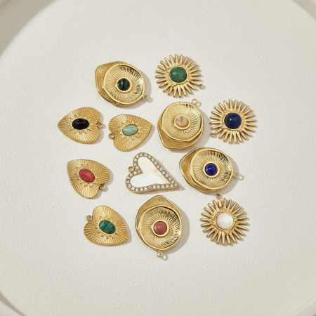 Pendentif classique en forme de cœur, étanche, pour femme (1 pièce) 2