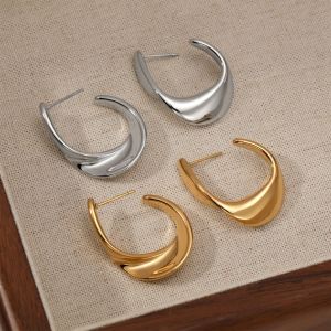 Boucles D'Oreilles Pendantes Pour Femmes, En Acier Inoxydable, Étanches, De Forme Ronde. h5 Image4