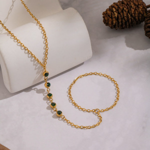 Chaîne Simple En Acier Inoxydable Étanche Couleur Or Avec Zircon Pour Femme h5 Image4