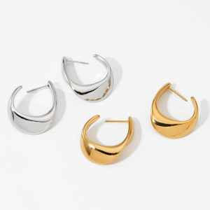 Boucles D'Oreilles Pendantes Pour Femmes, En Acier Inoxydable, Étanches, De Forme Ronde. h5 Image5
