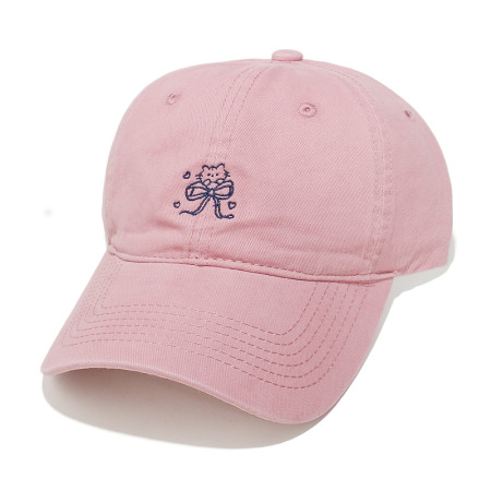 Casquette de baseball femme brodée avec nœud papillon décontracté
