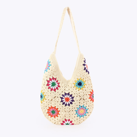 Sacs de plage en coton pour femmes à motifs floraux