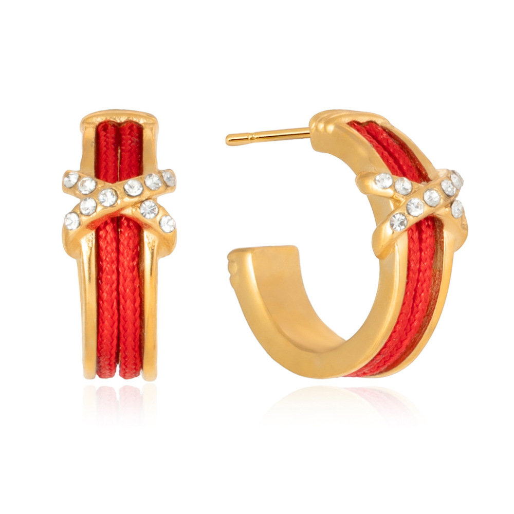 Boucles D'Oreilles Créoles Pour Femmes En Acier Inoxydable Doré, Multicolores Et Résistantes À L'Eau Et Au Ternissement.