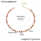 TXP533 - Collier en zircon rouge 35,5 + 7 cm Image16