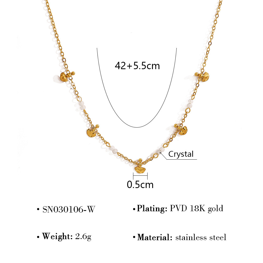 Collier Pendentif Romantique En Forme De Cœur, En Acier Inoxydable Étanche, Couleur Or, Avec Coquillage