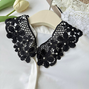 Collier Décoratif Multifonctionnel Exquis Pour Femme, Orné De Perles Et De Dentelle. h5 Image3
