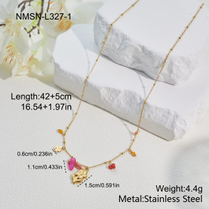 Ensembles De Bijoux Pour Femmes Simple Series Daily Flower En Acier Inoxydable Étanche Couleur Or h5 