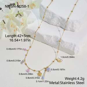 Ensembles De Bijoux Pour Femmes Simple Series Daily Flower En Acier Inoxydable Étanche Couleur Or h5 