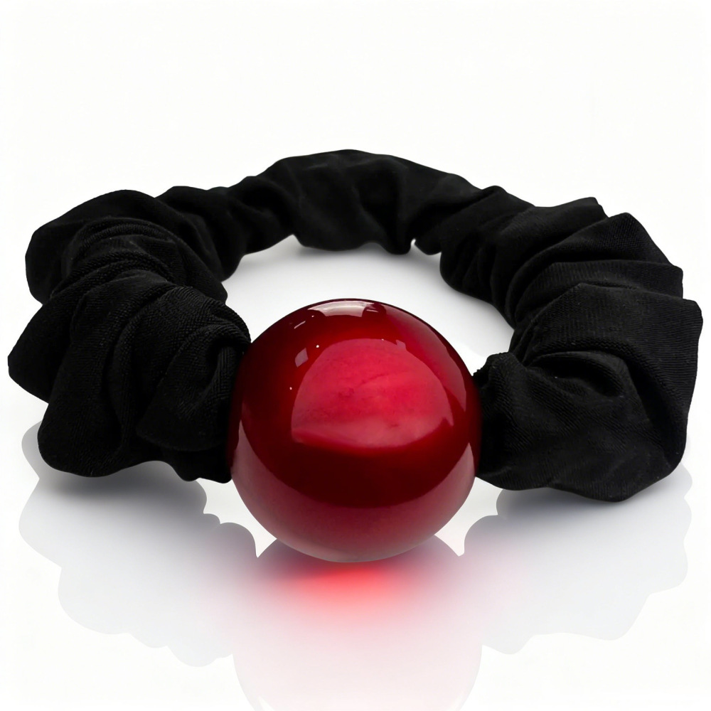 Chouchous Pour Cheveux Femme En Tissu Uni Décontracté De La Collection Simple Image3