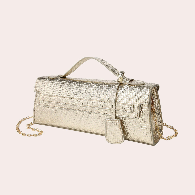 Pochettes De Soirée Pour Femmes, Forme Est-Ouest, Couleur Unie, En Pu h5Image5