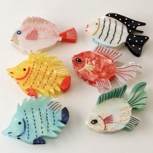 Griffes À Cheveux Pour Femmes En Acétate, Motif Animaux Mignons, Collection Romantique h5 Image2