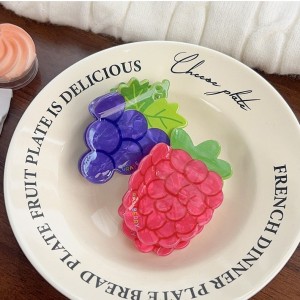 Pinces À Cheveux Pour Femmes En Pvc, Motif Fruits Rouges, Cerise Et Fraise, Collection Romantique h5 Image3