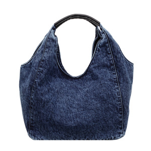 Sacs Fourre-Tout Pour Femmes En Tissu Denim Uni h5 