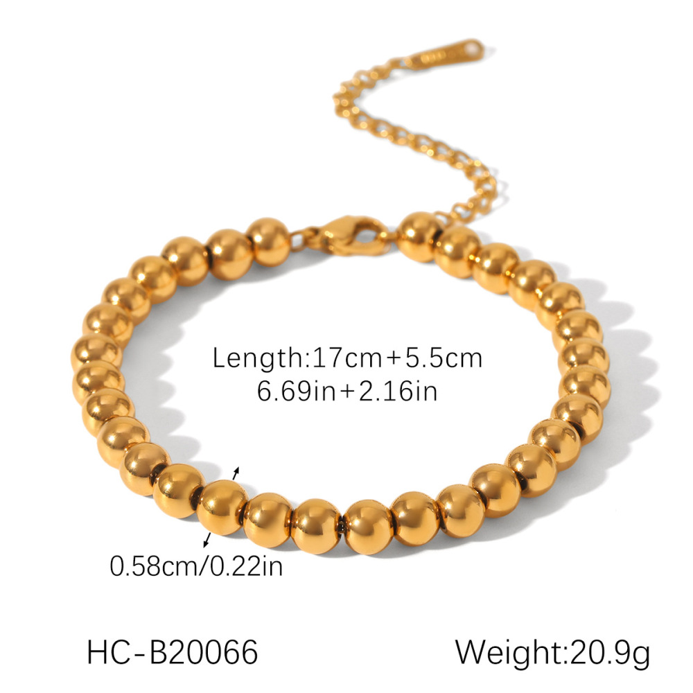 Colliers Pendentifs Pour Femmes Daily Beads En Forme De Cœur, En Acier Inoxydable Étanche, Couleur Or h5Image2