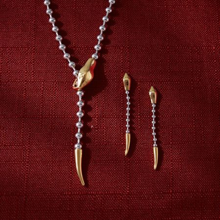 Ensembles de colliers pour femmes Punk Snake en acier inoxydable multicolore étanche