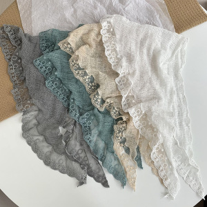 Foulard Élégant Pour Femme En Dentelle Ajourée, Couleur Unie, À Faire Soi-Même, Collection Romantique h5 Image3