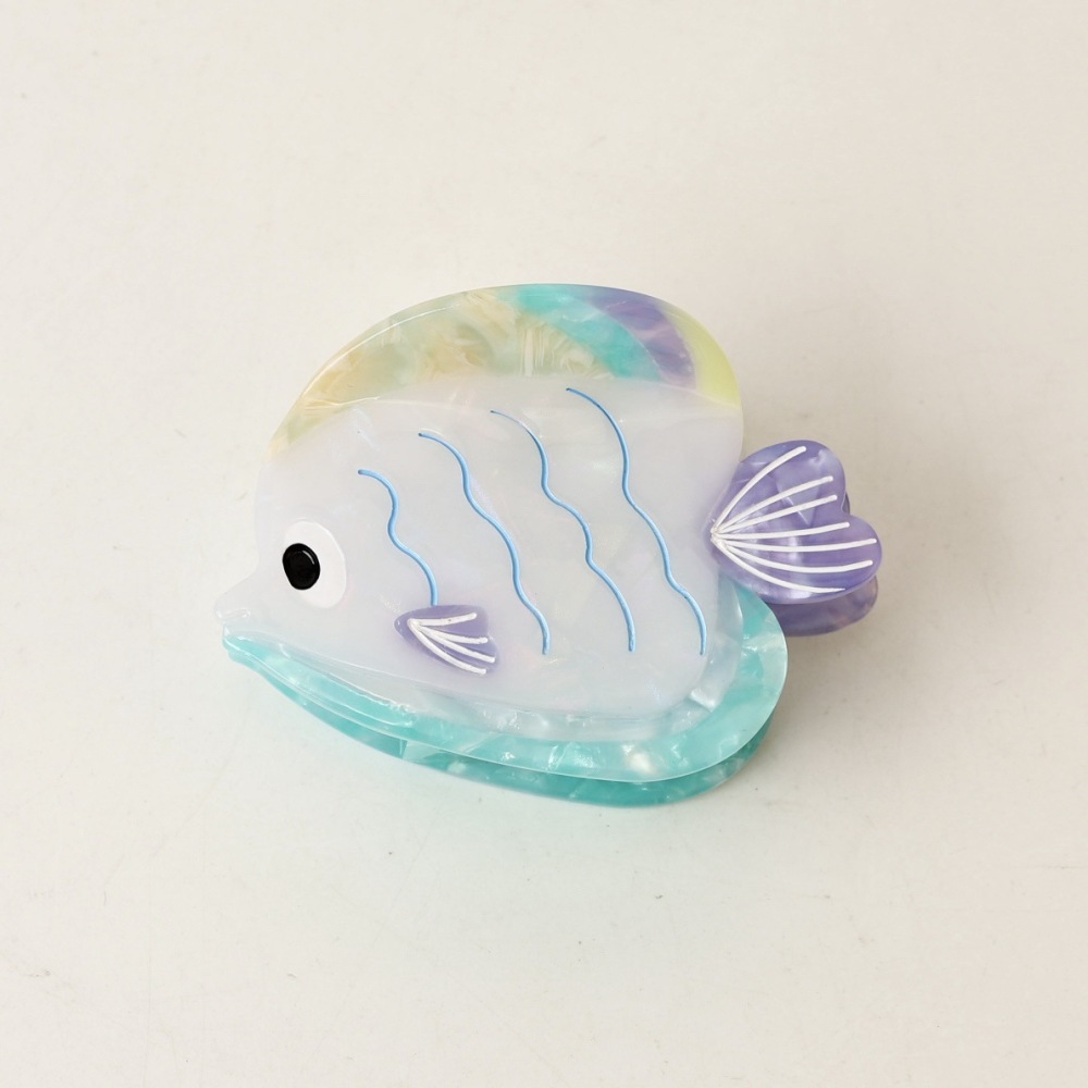 Pinces À Cheveux Pour Femmes En Acétate De Poisson, Style Océanique Doux Et Romantique