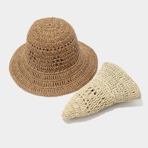 Chapeaux De Paille Pour Femmes, Couleurs Unies Et Mélangées, Pour Les Vacances h5 Image2