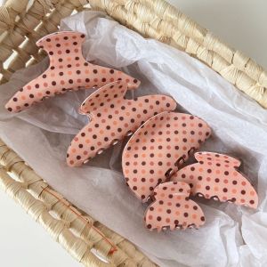 Pinces À Cheveux Pour Femmes En Pvc À Pois Mignons, Collection Simple Series h5 Image4