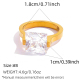 Couleur or/Taille de bague 8/1 anneau carré Image15