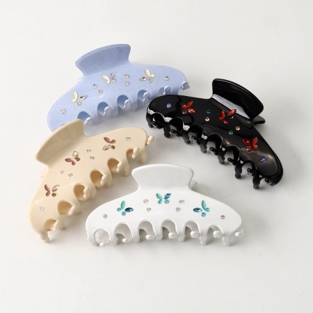 Pinces à cheveux élégantes en acétate, motif papillon, collection romantique