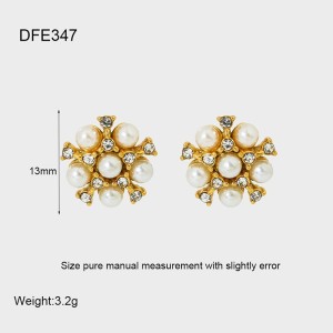 Ensembles De Bijoux Pour Femmes Luxueux Et Élégants, Ornés D'Un Nœud Papillon, En Acier Inoxydable Imperméable, Couleur Or, Zircon Et Perles Artificielles. h5