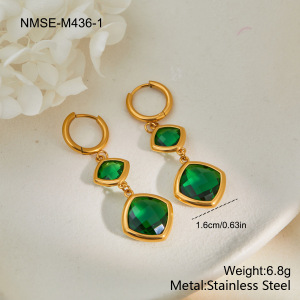 Boucles D'Oreilles Pendantes Rectangulaires En Acier Inoxydable Doré, Élégantes Et Simples, Pour Un Quotidien Luxueux. En Acier Inoxydable Étanche. Couleur : Or. h5 