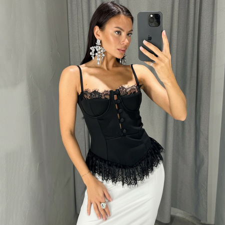 Gilets en dentelle sexy pour femmes