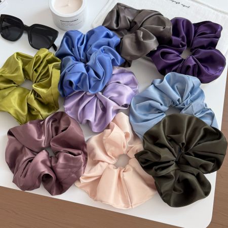 Chouchous classiques en tissu uni pour femmes