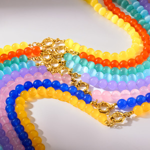 Colliers De Perles Pour Femmes En Acier Inoxydable Étanche De La Collection Simple Series Daily Beads h5 Image3