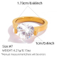 Couleur or/Taille de bague 7/Bague cœur (1 pièce) Image6