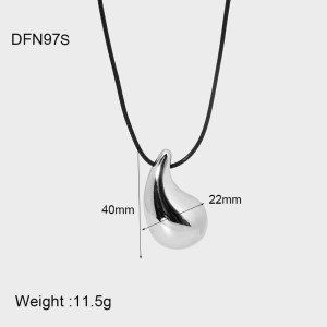 Collier Pendentif En Forme De Cœur Daily Droplet En Acier Inoxydable Étanche Couleur Or Pour Femme h5 