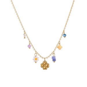 Ensembles De Bijoux Pour Femmes Simple Series Daily Flower En Acier Inoxydable Étanche Couleur Or h5 Image5