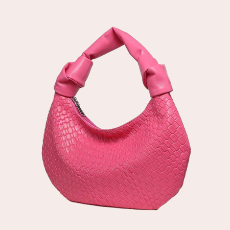 Sac demi-lune pour femme en PU uni, style parisien chic 2