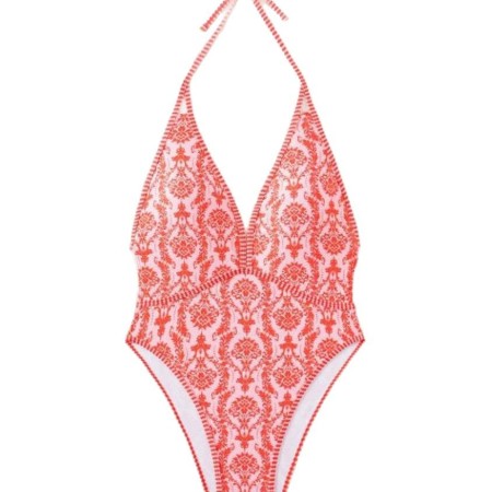 Maillot de bain une pièce romantique et doux pour femme, orné de motifs végétaux 2
