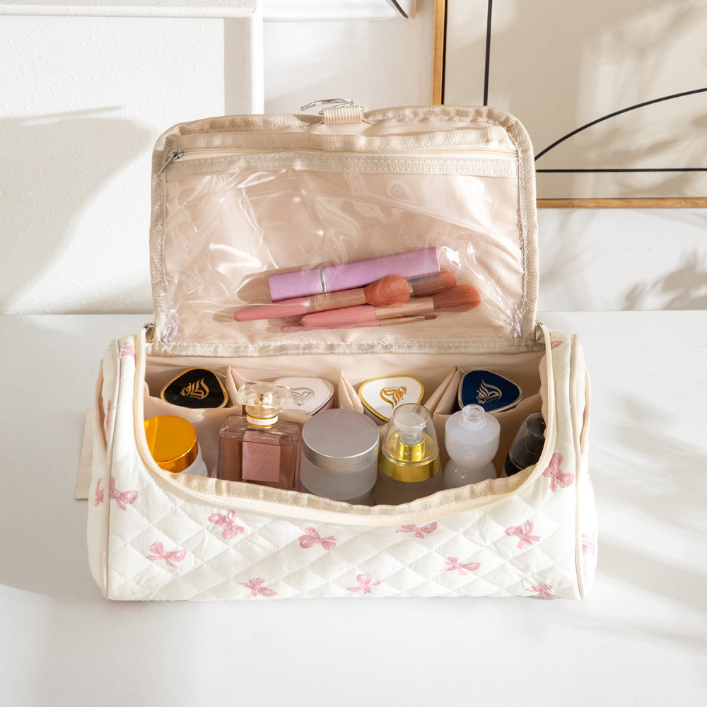 Trousses À Maquillage Pour Femmes Avec Motif Nœud Papillon Mignon h5Image2