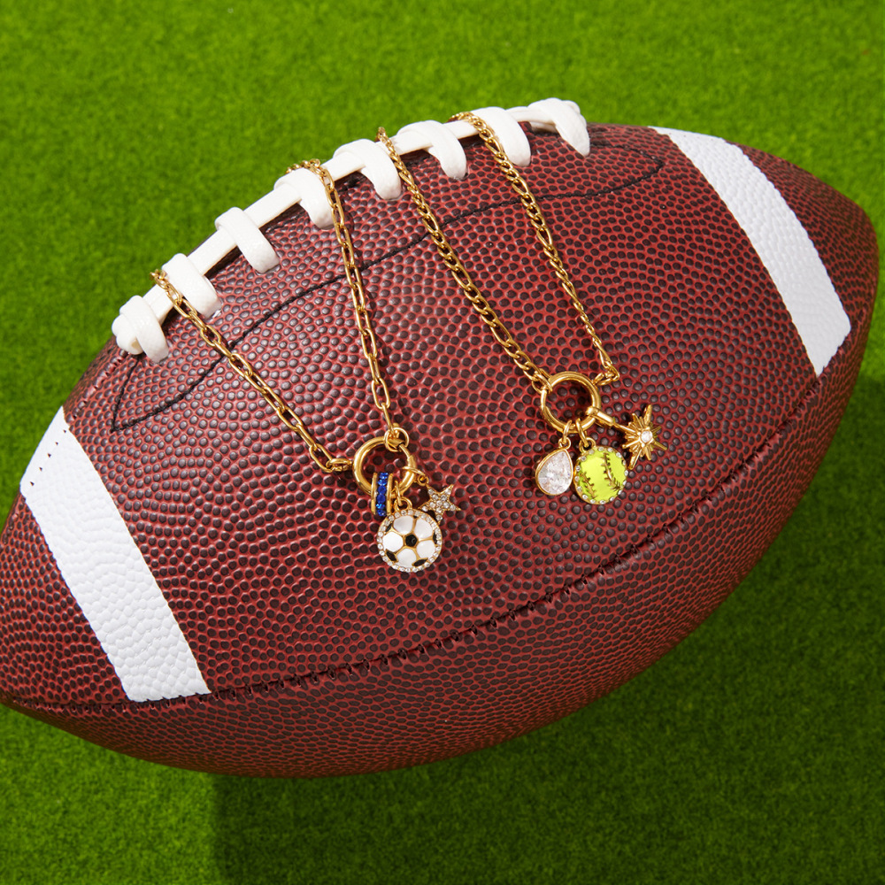 Colliers Pendentifs Pour Femmes, En Acier Inoxydable Doré, Imperméables Et Anti-Ternissement, Parfaits Pour Le Tennis Et Le Sport. h5Image3