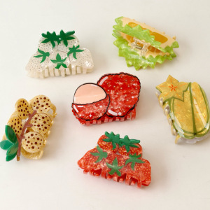 Pinces À Cheveux Pour Femmes En Acétate De Fruits Sucrés, Collection Romantique h5 Image4