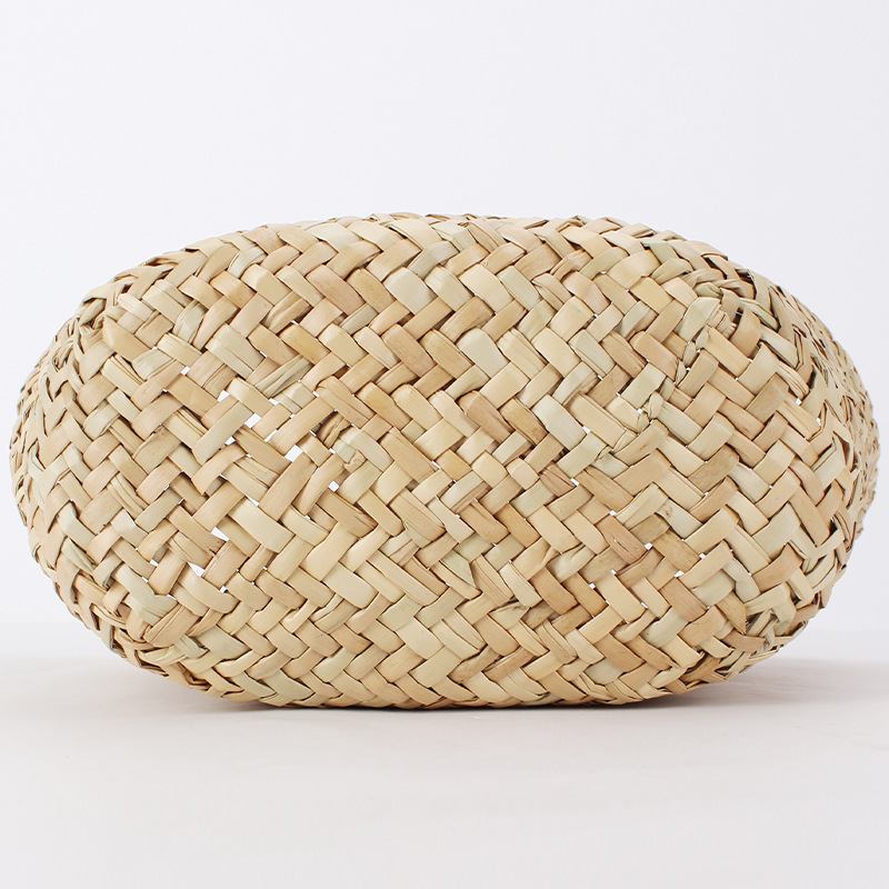 Sac Cabas Femme En Paille Tressée Multicolore Style Vacances h5Image5