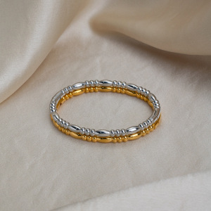 Bracelet Jonc Pour Femme Simple Series Daily Circle En Acier Inoxydable Étanche Couleur Or h5 Image2
