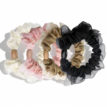Chouchous pour femmes en tissu uni uni, collection romantique 2